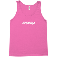 Unisex Tank Top - White Rockapella Logo - Multiple Colors