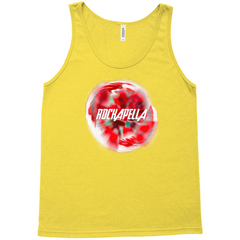 Unisex Tank Top "Lost in Love" bloom art & Rockapella logo - Multiple Colors