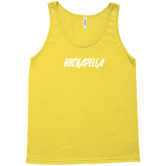 Unisex Tank Top - White Rockapella Logo - Multiple Colors
